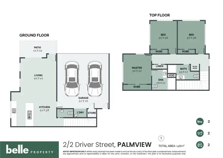 Floorplan of Homely house listing, 2/2 Driver Street, Palmview QLD 4553