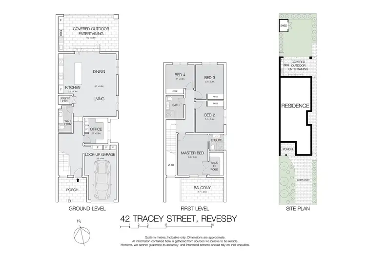Floorplan of Homely semi-detached listing, 42 Tracey Street, Revesby NSW 2212