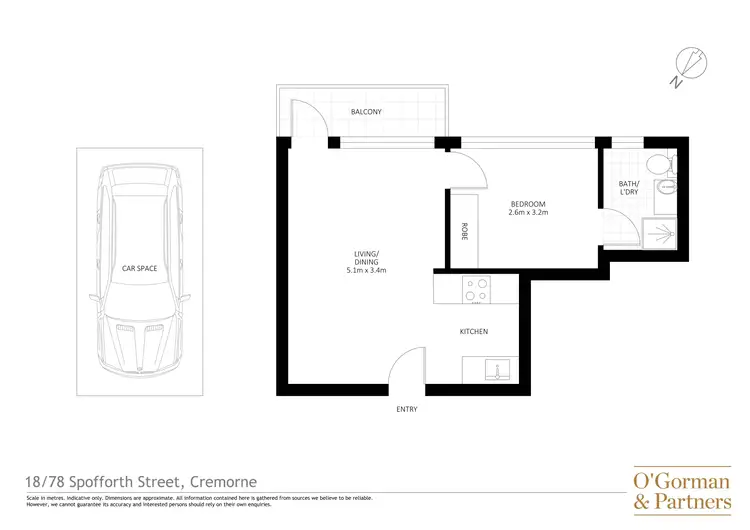 Floorplan of Homely apartment listing, 18/78 Spofforth Street, Cremorne NSW 2090