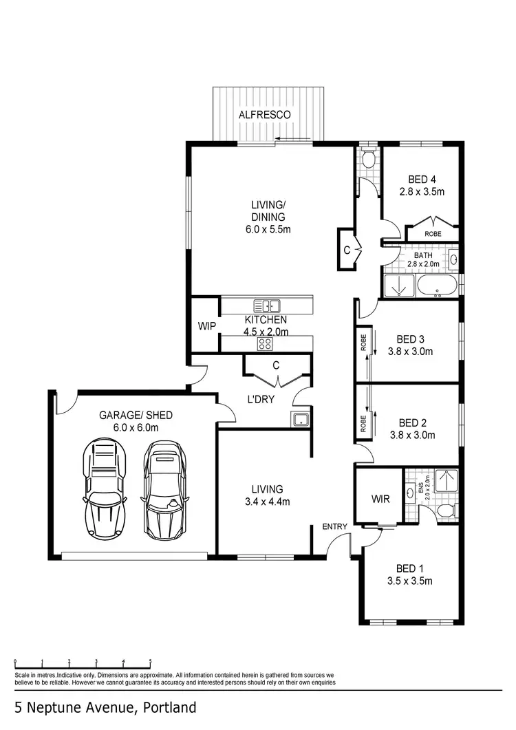 Floorplan of Homely house listing, 5 Neptune Avenue, Portland VIC 3305