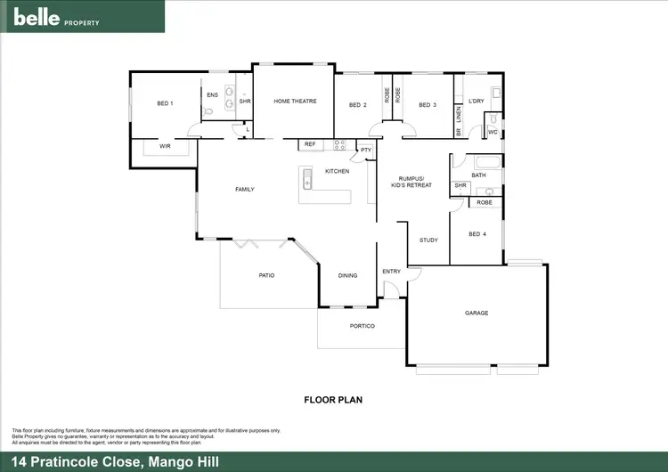 Floorplan of Homely house listing, 14 Pratincole Close, Mango Hill QLD 4509