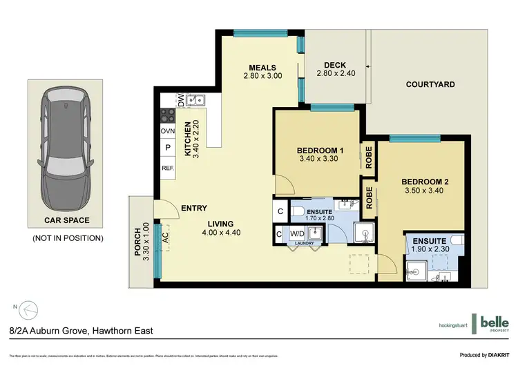 Floorplan of Homely unit listing, 8/2A Auburn Grove, Hawthorn East VIC 3123