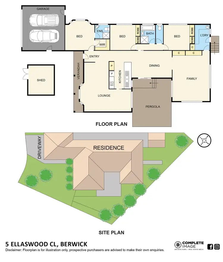Floorplan of Homely house listing, 5 Ellaswood Close, Berwick VIC 3806