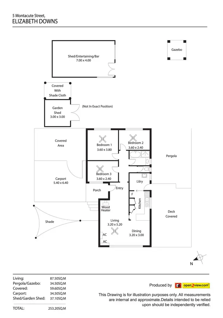 Floorplan of Homely house listing, 5 Montacute Street, Elizabeth Downs SA 5113