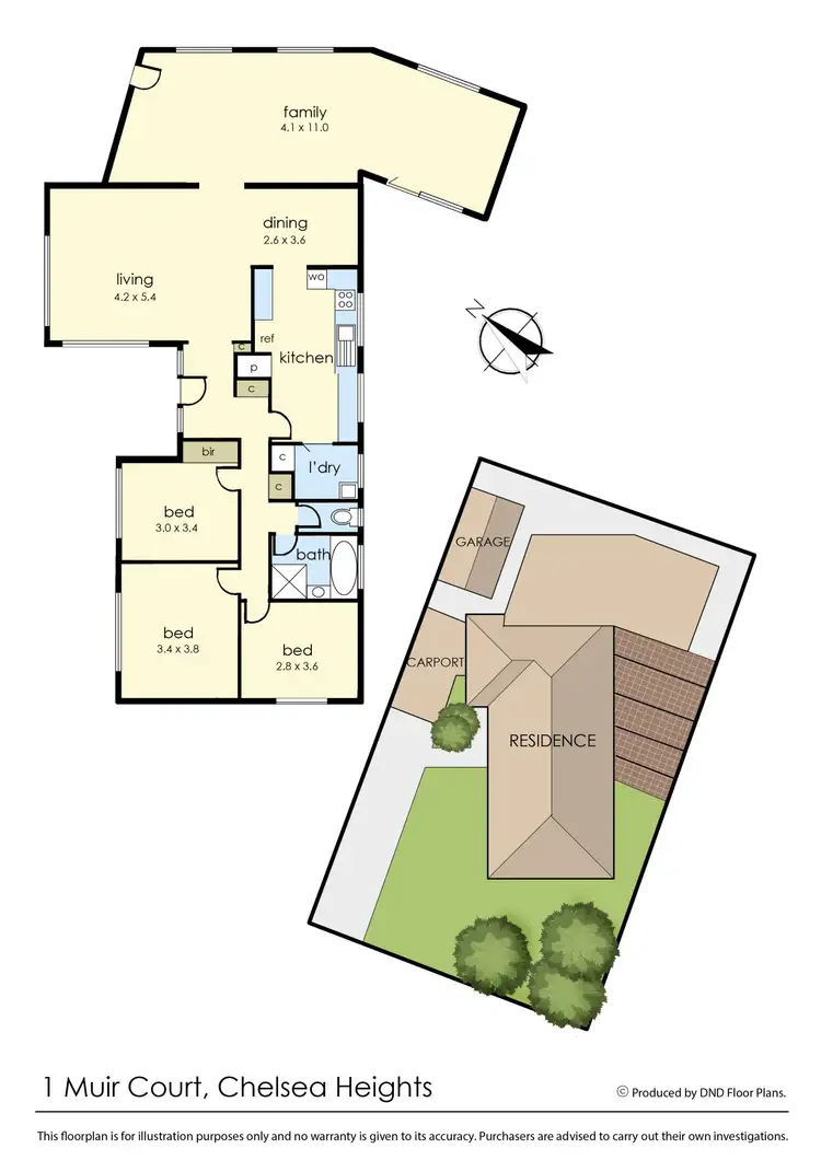 Floorplan of Homely house listing, 1 Muir Court, Chelsea Heights VIC 3196