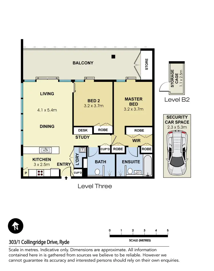 Floorplan of Homely apartment listing, 303/1 Collingridge Drive, Ryde NSW 2112