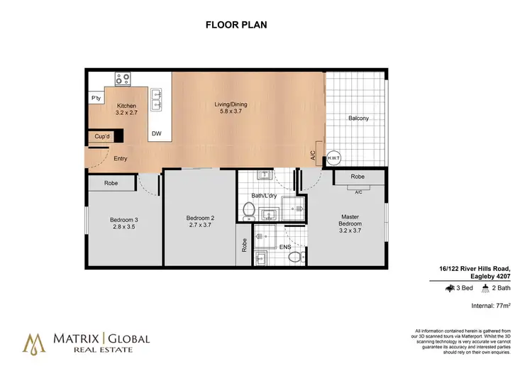 Floorplan of Homely unit listing, 1/122 River Hills Road, Eagleby QLD 4207