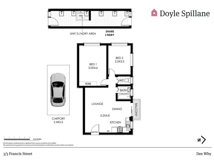 Floorplan of Homely apartment listing, 3/3 Francis Street, Dee Why NSW 2099