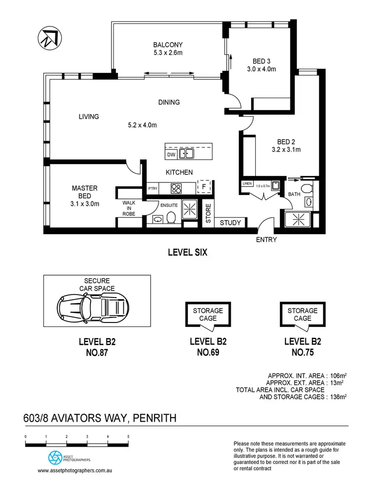 Floorplan of Homely apartment listing, 603/8 Aviators Way, Penrith NSW 2750