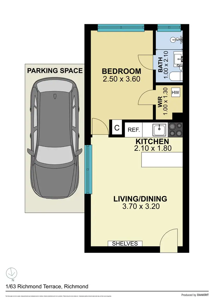 Floorplan of Homely apartment listing, 1/63 Richmond Terrace, Richmond VIC 3121