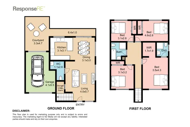Floorplan of Homely townhouse listing, 5/129 Victoria Street, Werrington NSW 2747