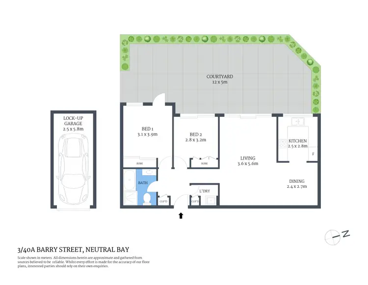 Floorplan of Homely apartment listing, 3/40A Barry Street, Neutral Bay NSW 2089