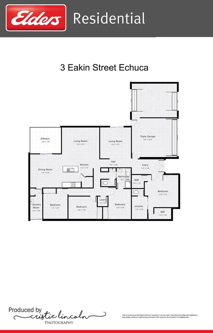 Floorplan of Homely house listing, 3 Eakin Street, Echuca VIC 3564