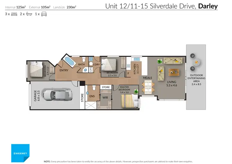 Floorplan of Homely unit listing, 12/11-15 Silverdale Drive, Darley VIC 3340