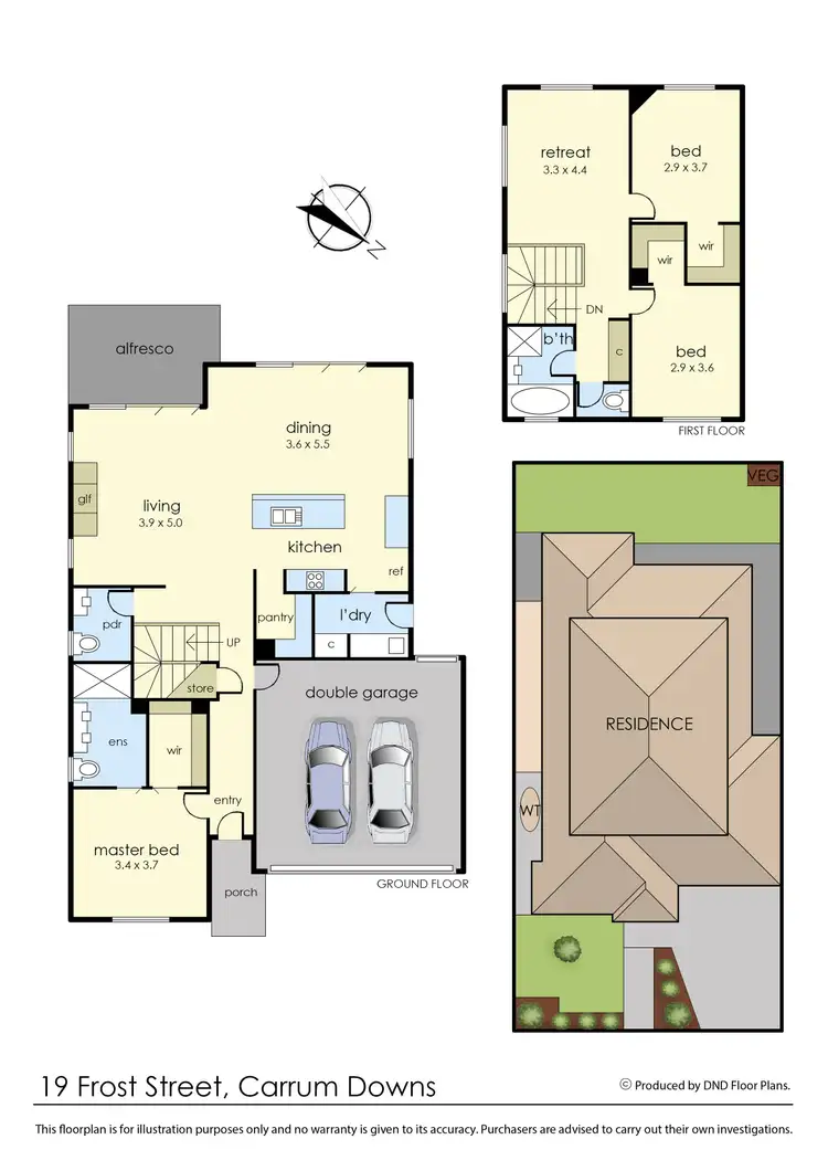 Floorplan of Homely house listing, 19 Frost Street, Carrum Downs VIC 3201
