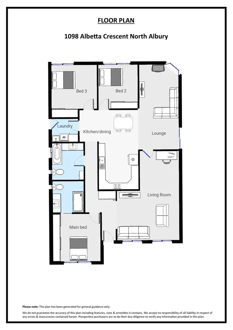 Floorplan of Homely house listing, 1098 Albetta Crescent, North Albury NSW 2640