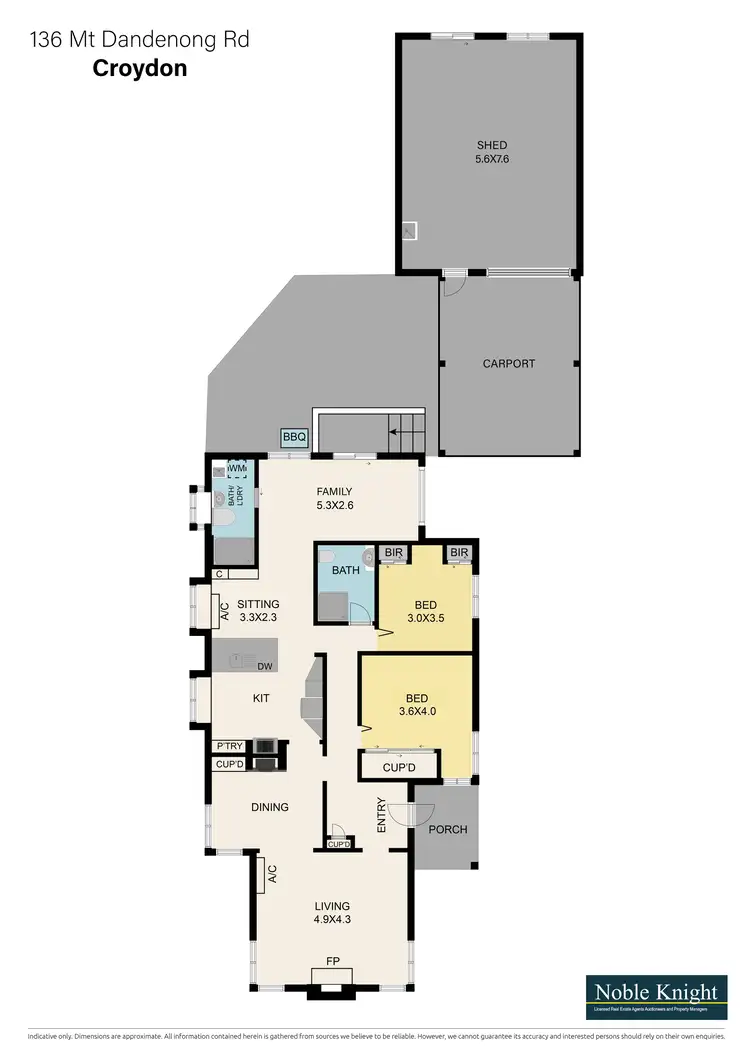 Floorplan of Homely house listing, 136 Mount Dandenong Road, Croydon VIC 3136