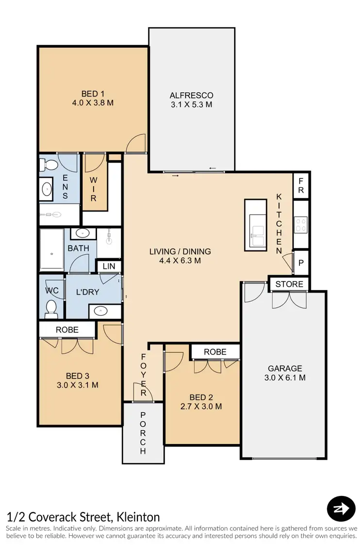 Floorplan of Homely unit listing, 1/2 Coverack Street, Kleinton QLD 4352