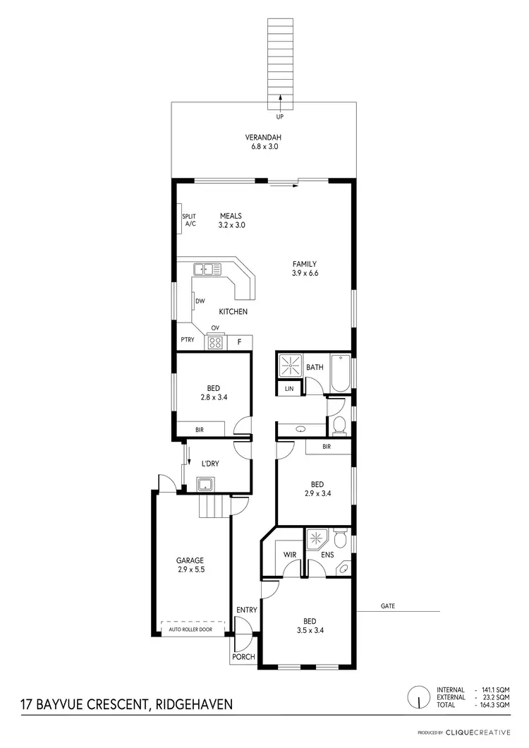 Floorplan of Homely house listing, 17 Bayvue Crescent, Ridgehaven SA 5097