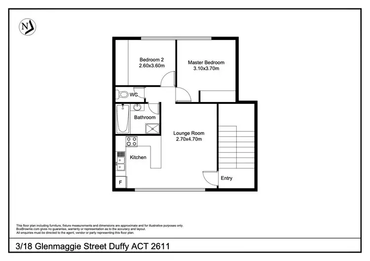 Floorplan of Homely unit listing, 3/18 Glenmaggie Street, Duffy ACT 2611