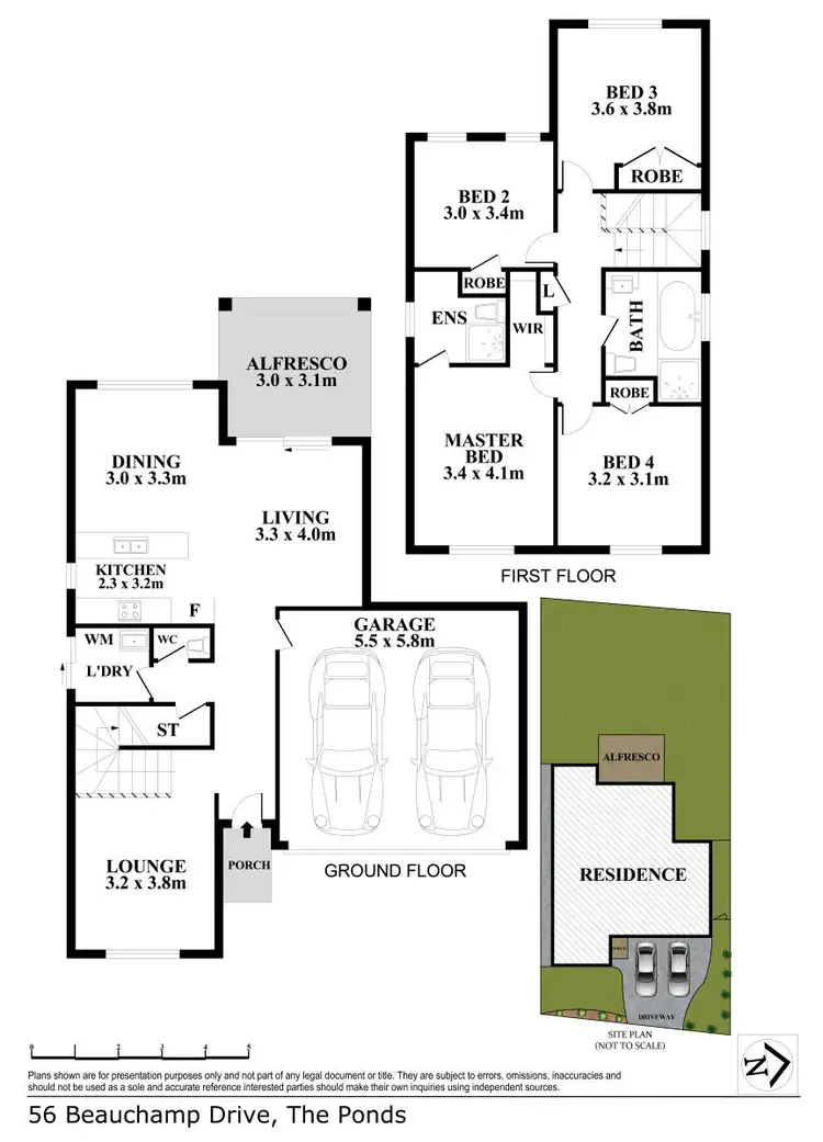 Floorplan of Homely house listing, 56 Beauchamp Drive, The Ponds NSW 2769