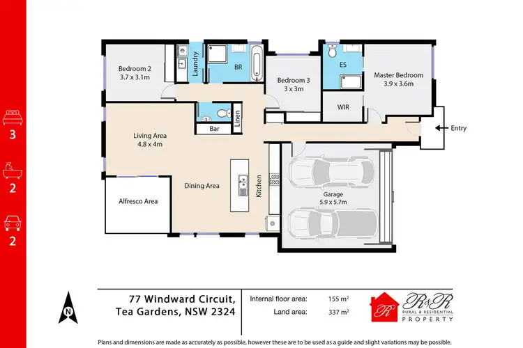 Floorplan of Homely house listing, 77 Windward Circuit, Tea Gardens NSW 2324
