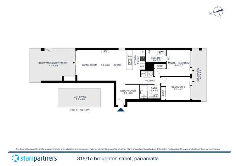 Floorplan of Homely apartment listing, E315/1 Broughton Street, Parramatta NSW 2150