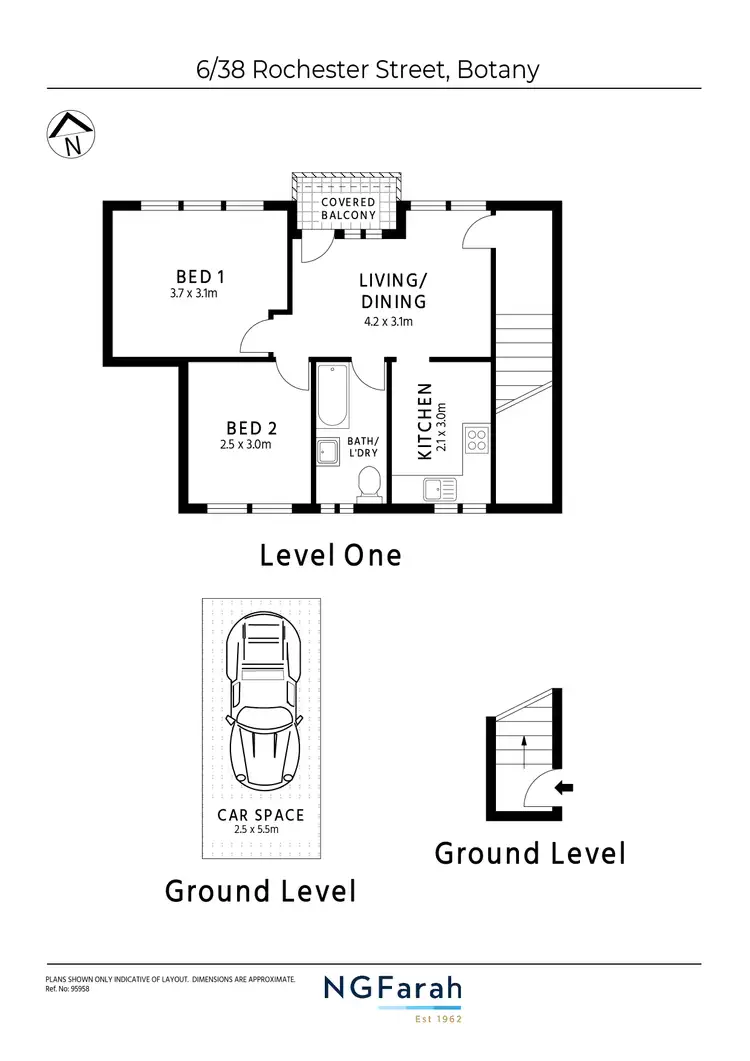 Floorplan of Homely apartment listing, 6/38 Rochester Street, Botany NSW 2019