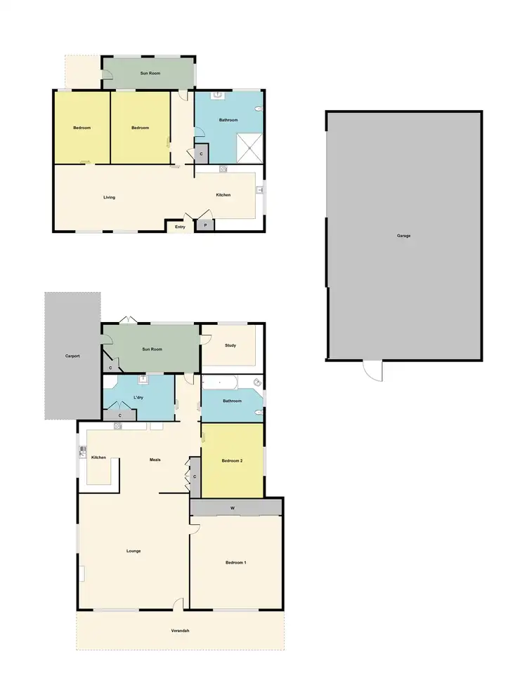 Floorplan of Homely house listing, 65 Park Road, Maryborough VIC 3465