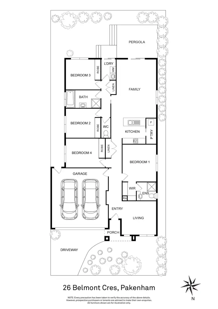 Floorplan of Homely house listing, 26 Belmont Crescent, Pakenham VIC 3810