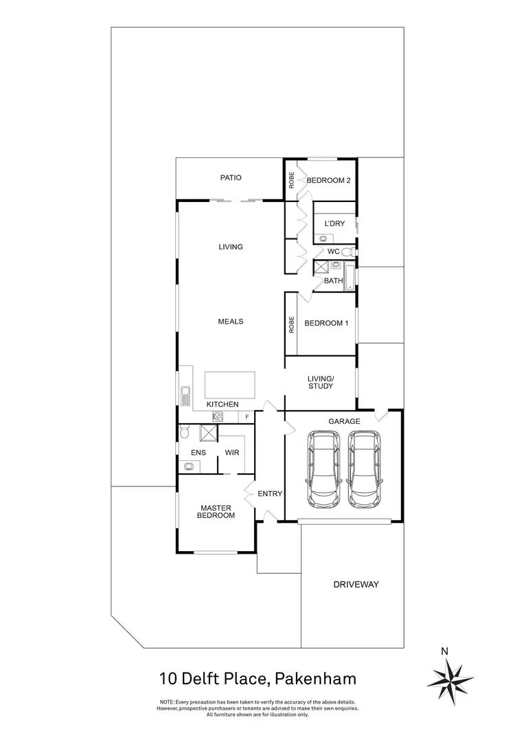 Floorplan of Homely house listing, 10 Delft Place, Pakenham VIC 3810