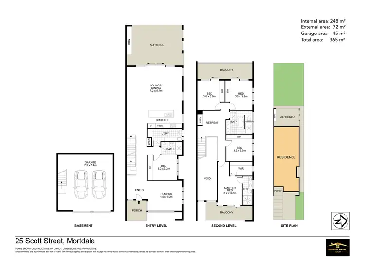Floorplan of Homely semi-detached listing, 25A Scott Street, Mortdale NSW 2223