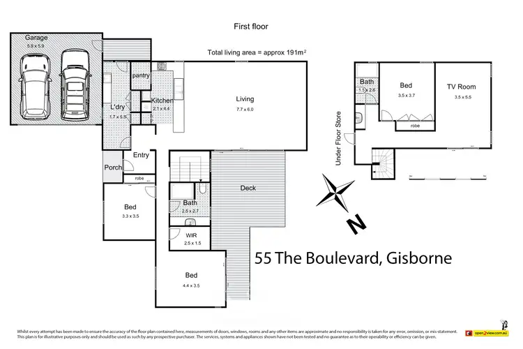 Floorplan of Homely house listing, 55 The Boulevard, Gisborne VIC 3437