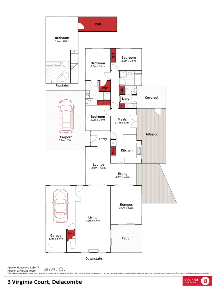 Floorplan of Homely house listing, 3 Virginia Court, Delacombe VIC 3356