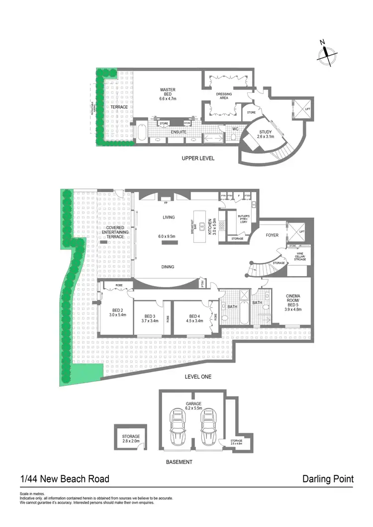 Floorplan of Homely apartment listing, 1/44 New Beach Road, Darling Point NSW 2027