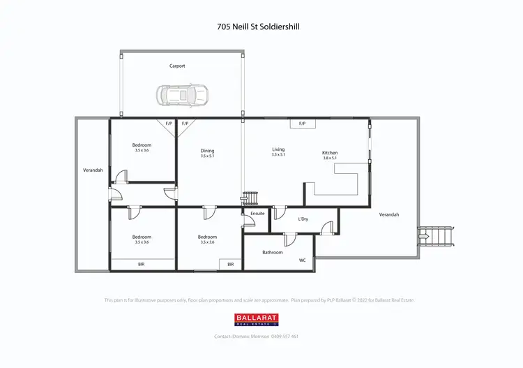 Floorplan of Homely house listing, 705 Neill Street, Soldiers Hill VIC 3350