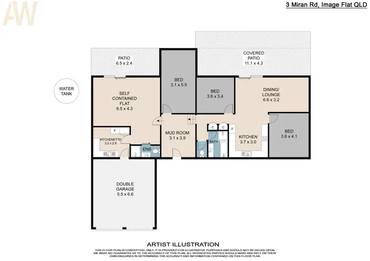 Floorplan of Homely rural property listing, 3 Miran Road, Image Flat QLD 4560