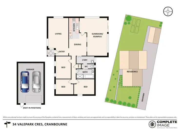 Floorplan of Homely house listing, 34 Valepark Crescent, Cranbourne VIC 3977