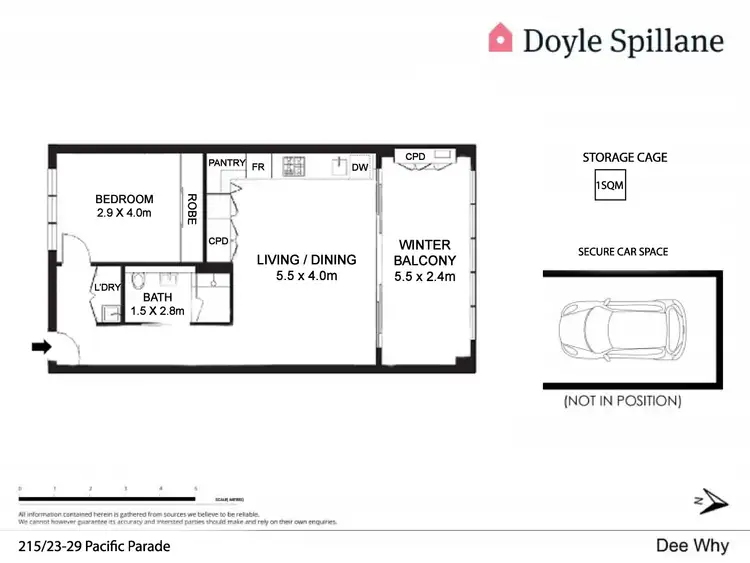 Floorplan of Homely apartment listing, 215/23-29 Pacific Parade, Dee Why NSW 2099