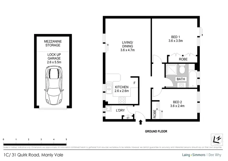 Floorplan of Homely apartment listing, 1C/31 Quirk Road, Manly Vale NSW 2093