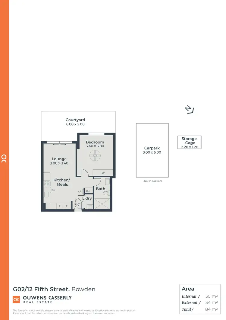 Floorplan of Homely apartment listing, G02/12 Fifth Street, Bowden SA 5007