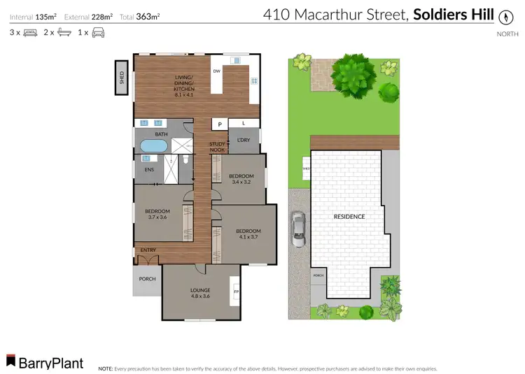 Floorplan of Homely house listing, 410 MacArthur Street, Soldiers Hill VIC 3350
