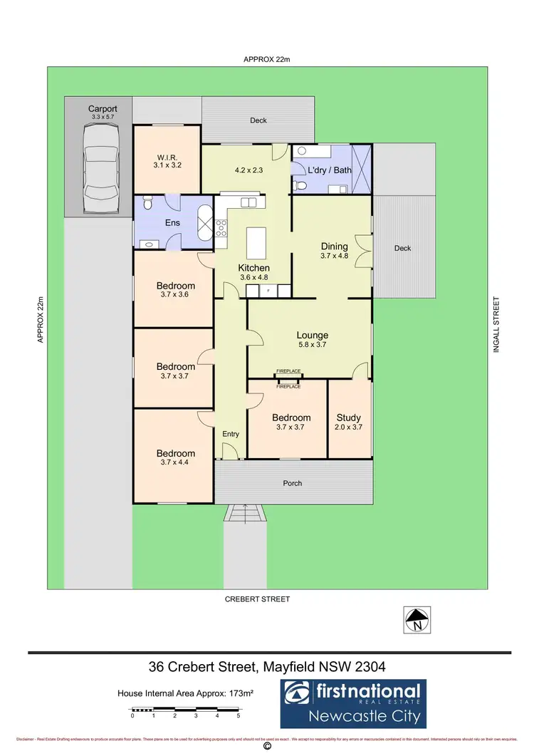 Floorplan of Homely house listing, 36 Crebert Street, Mayfield NSW 2304