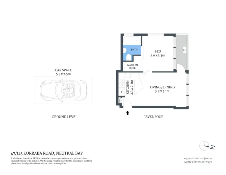 Floorplan of Homely apartment listing, 47/143 Kurraba Road, Neutral Bay NSW 2089
