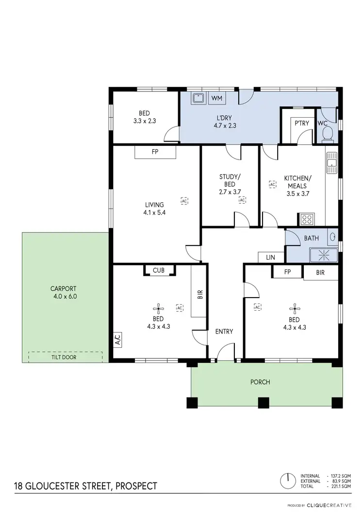 Floorplan of Homely house listing, 18 Gloucester Street, Prospect SA 5082