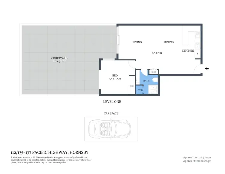 Floorplan of Homely apartment listing, 112/135-137 Pacific Highway, Hornsby NSW 2077