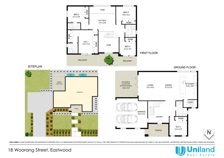 Floorplan of Homely semi-detached listing, 1B Woorang Street, Eastwood NSW 2122