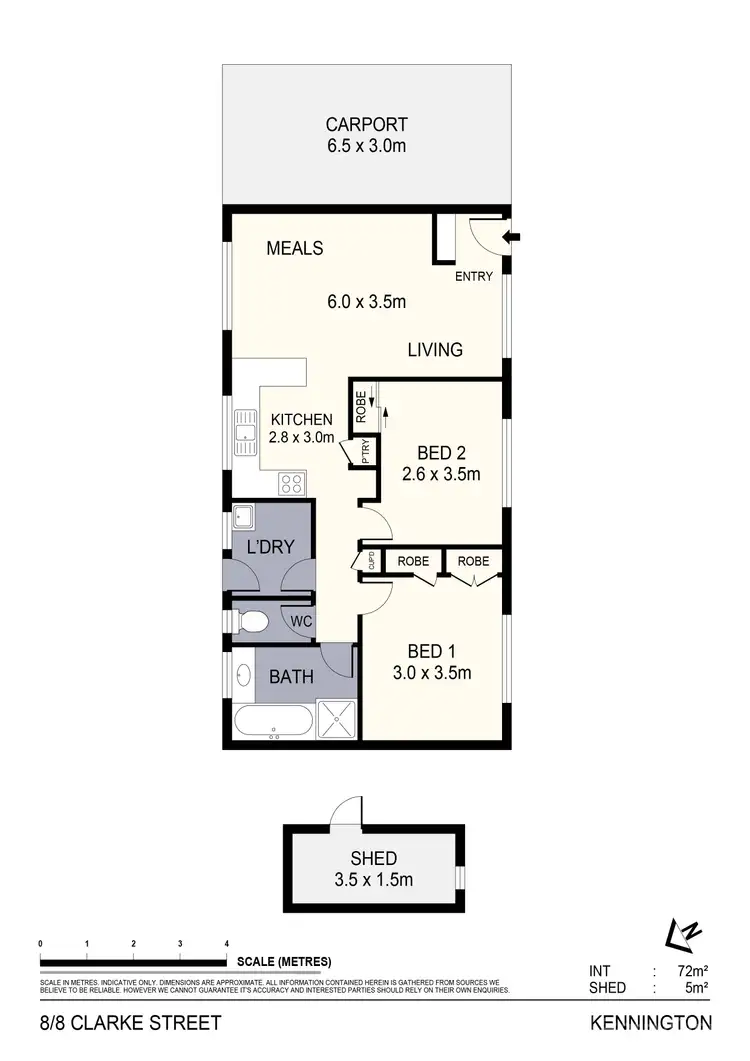 Floorplan of Homely unit listing, 8/8 Clarke Street, Kennington VIC 3550