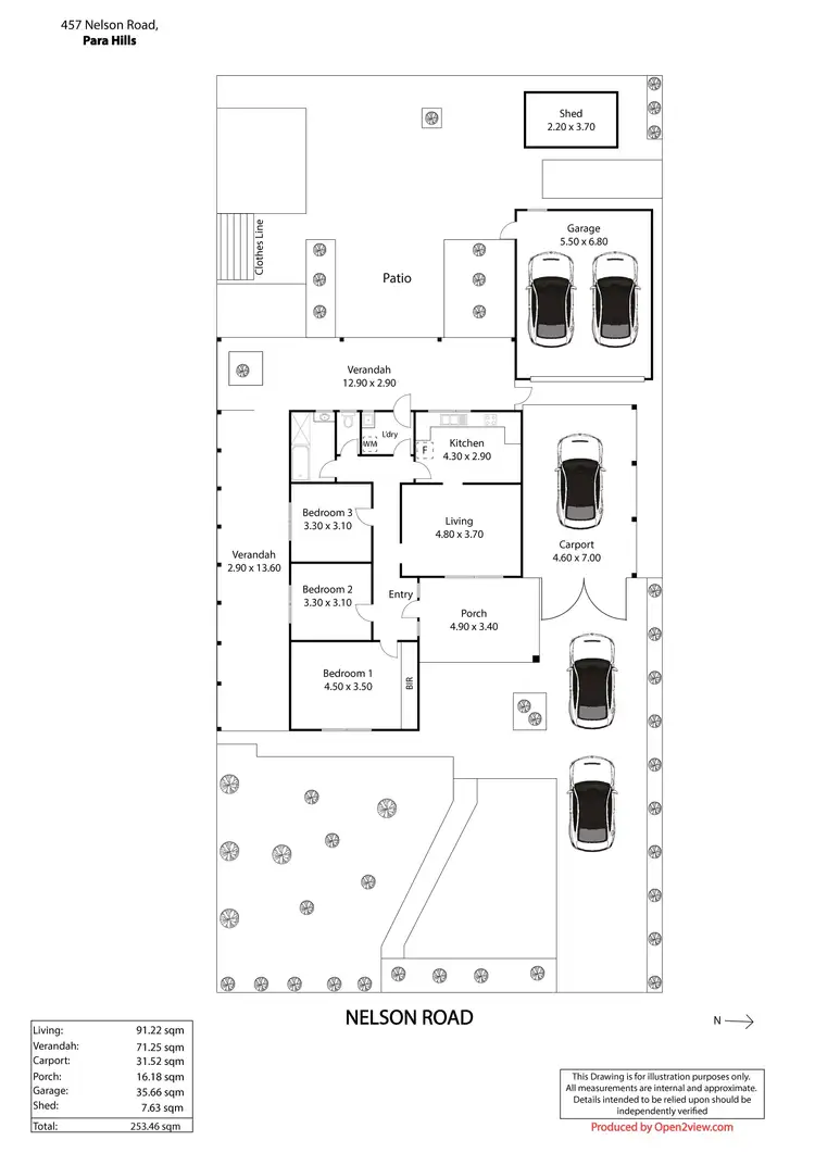 Floorplan of Homely house listing, 457 Nelson Road, Para Hills SA 5096
