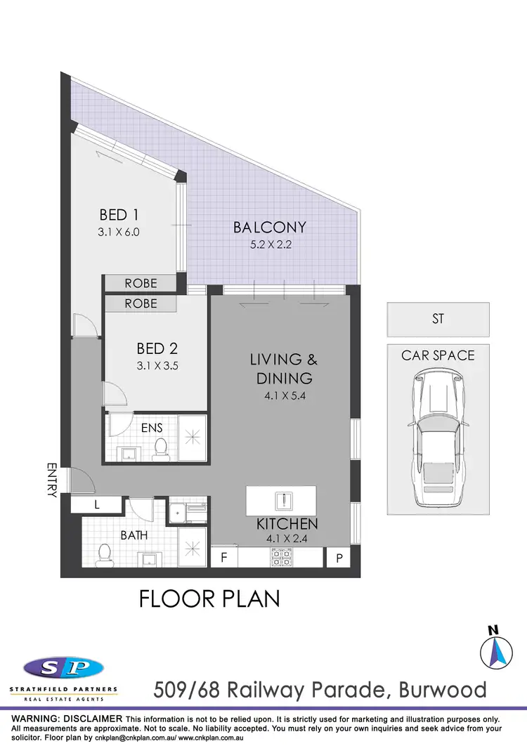 Floorplan of Homely apartment listing, 509/68 Railway Parade, Burwood NSW 2134